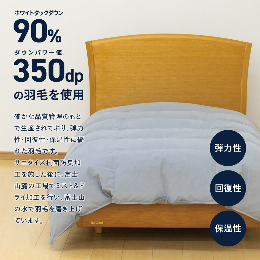 【数量限定】ちょうどいい薄手タイプの羽毛布団 ライトグレー シングル 羽毛量0.5㎏ 掛け布団 【 新生活 春 肌掛け 】 薄手（羽毛量 0.5㎏）