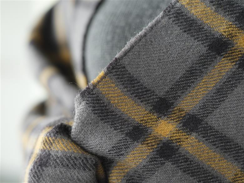 光吸収発熱ウール「ウォームファーム　大判ブランケット」グレーチェック