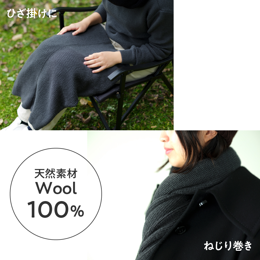 光吸収発熱ウール「ウォームファーム　４ＷＡＹニットスヌード」ブルー