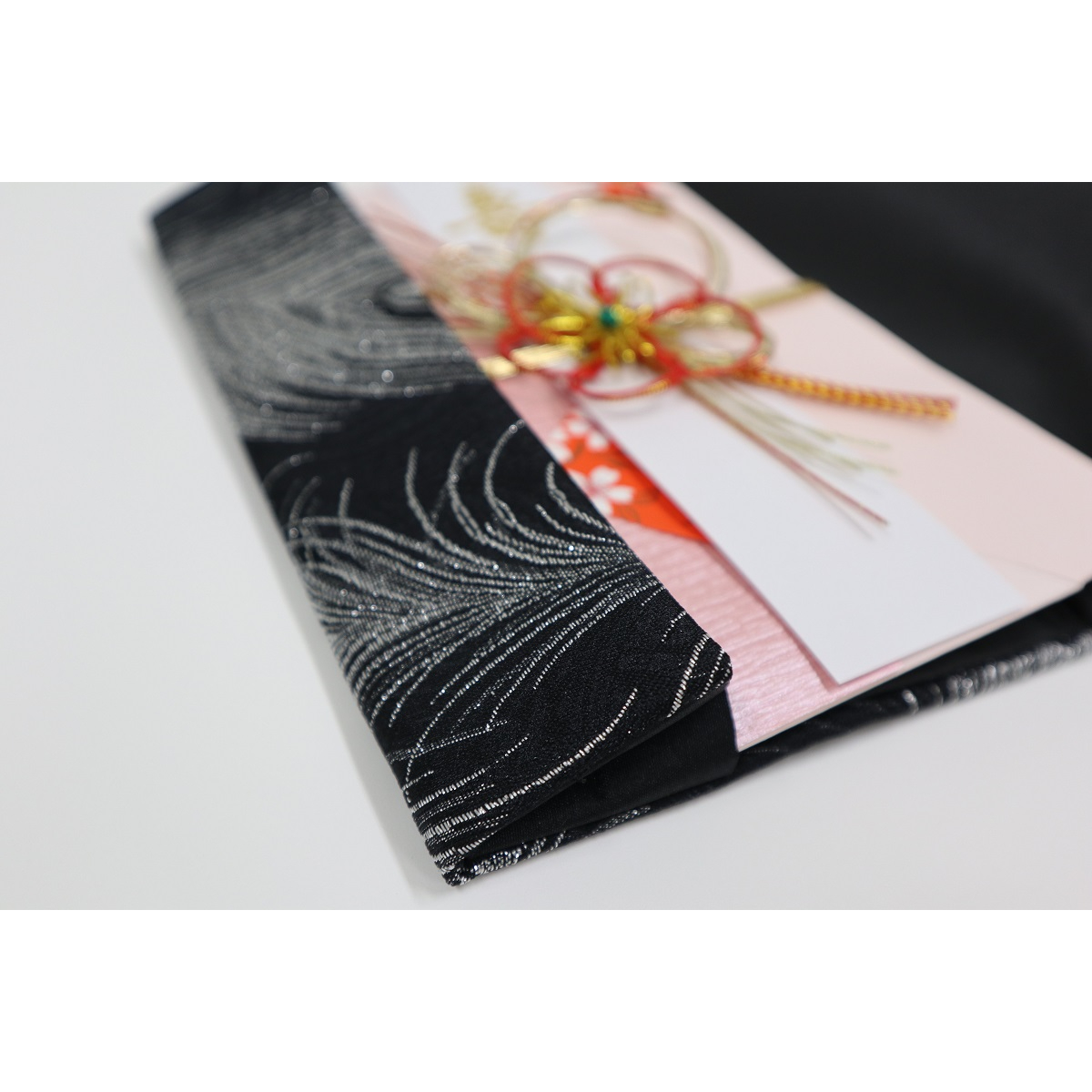 【ふじやま織】袱紗(クジャク柄)