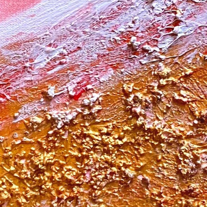 富士山溶岩パワーアート「桜天空白富士」