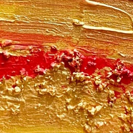 富士山溶岩パワーアート「黄金色赤富士」