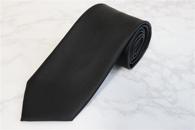 【Hadashin】フォーマルネクタイ ブラック＆シルバー 2本セット シンプル