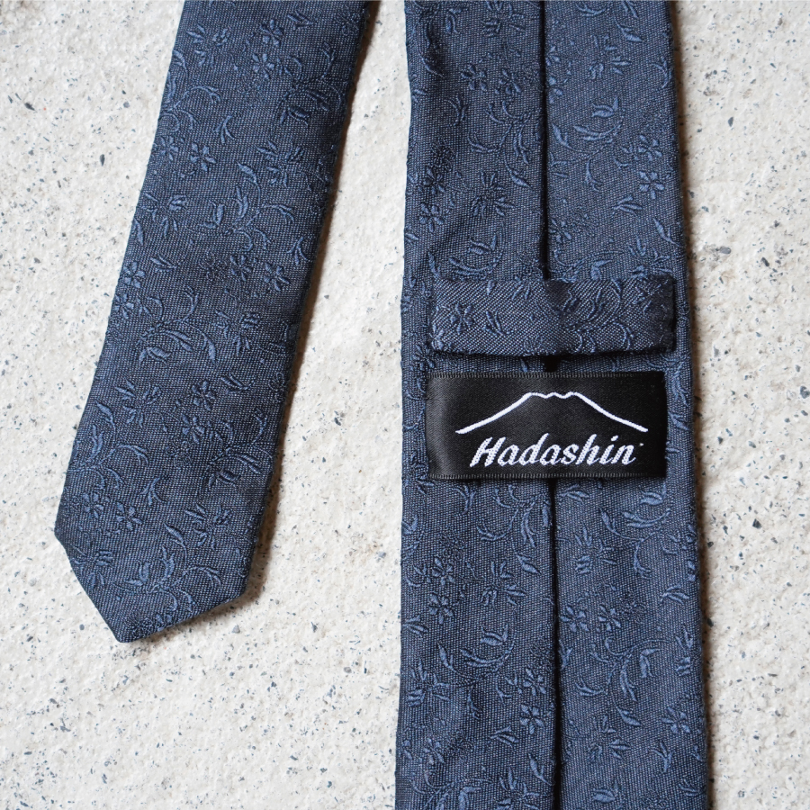 【Hadashin】トップ糸ネクタイ 204 (ネイビー)
