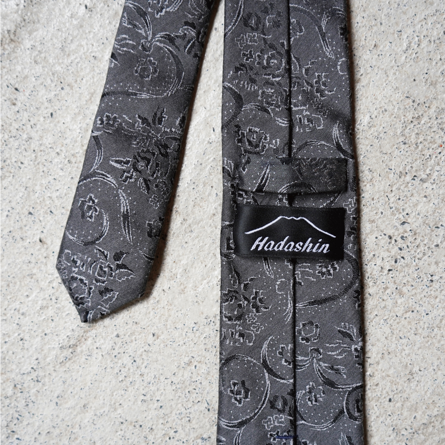 【Hadashin】トップ糸ネクタイ無地調 (ワイン)