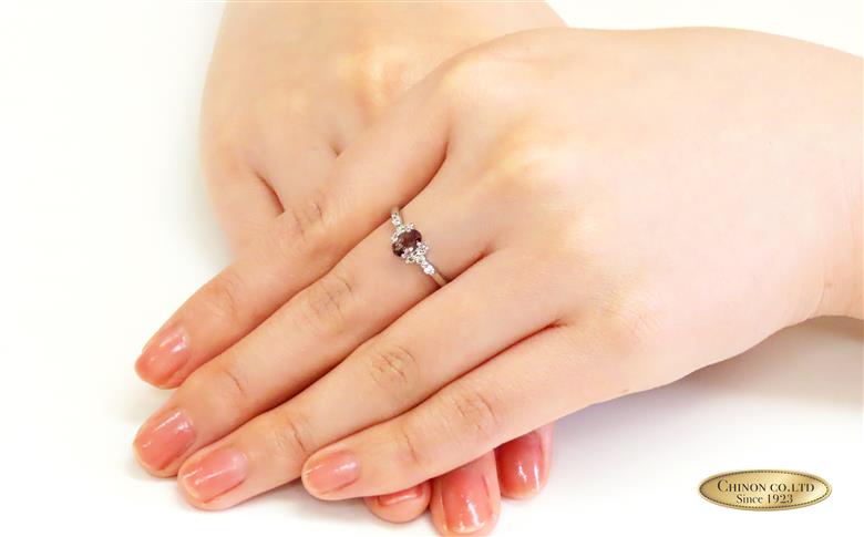 ダイヤモンド カラーチェンジガーネット リング 【プラチナ】KT-1145　【ジュエリー 指輪】