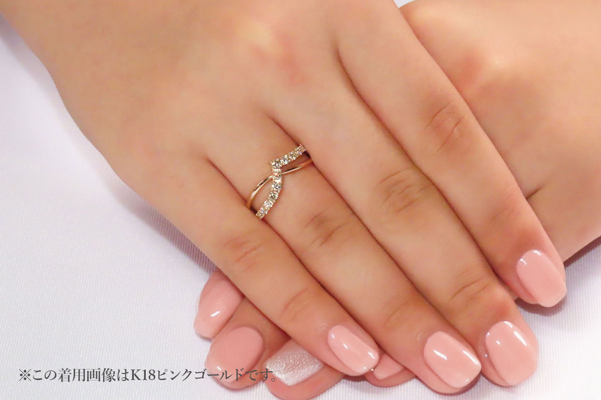 K18イエローゴールド　ダイヤモンドリング　KT-1221