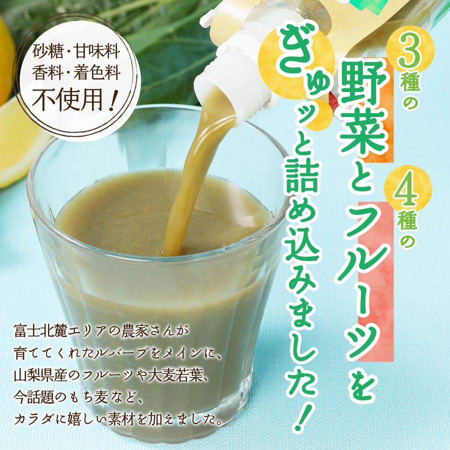 【年間12回配送 定期便】富士の恵み ルバーブグリーンスムージー