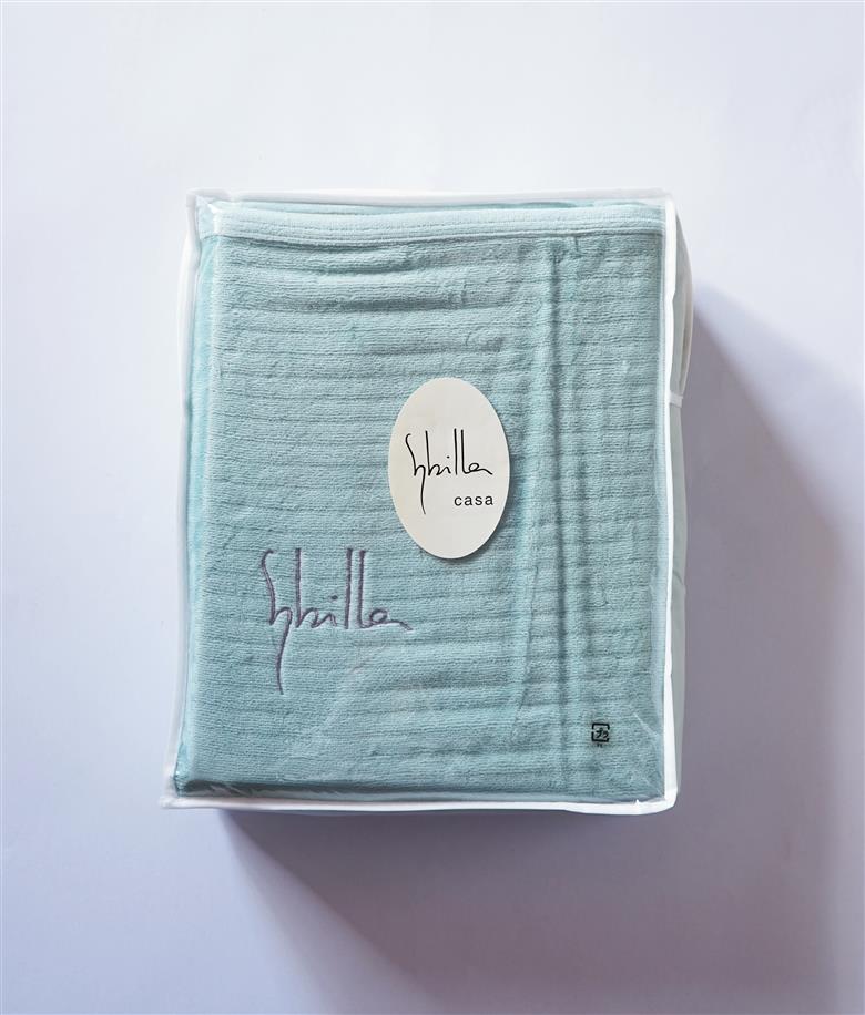 【Sybilla】シビラ シール織綿毛布 (裏ガーゼ)　ミスト