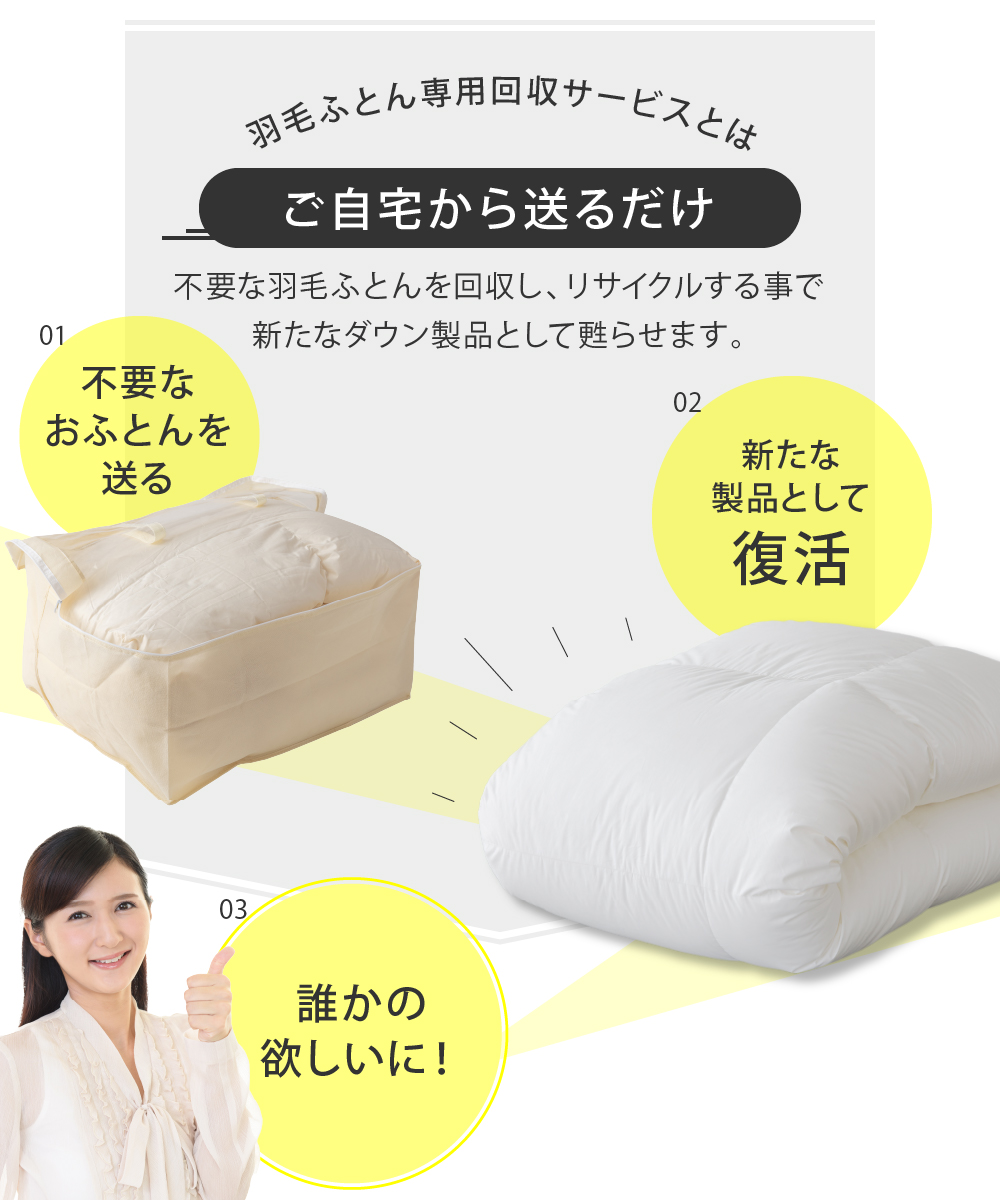 【甲州羽毛ふとん】羽毛ふとん専用回収サービス