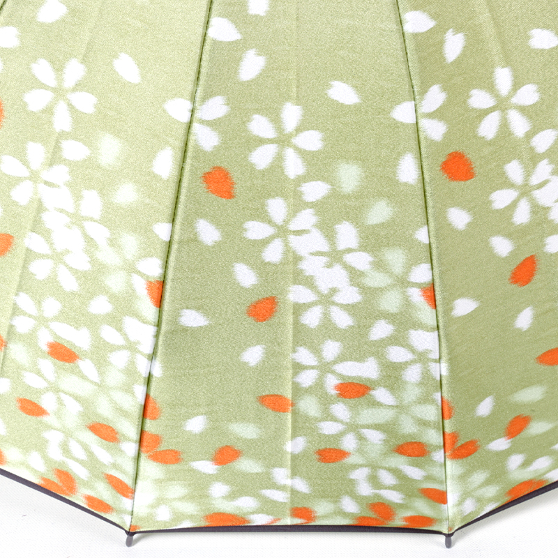 高級雨傘「桜吹雪」緑色