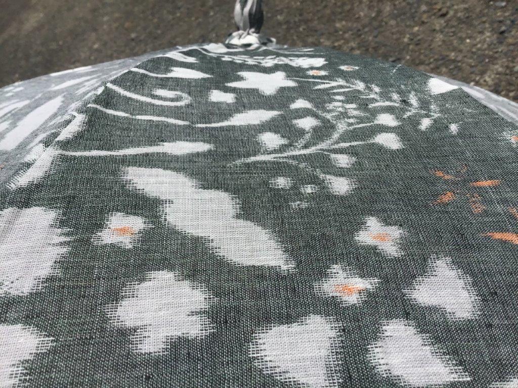 【日傘】ほぐし織 麻100％ 夏草 グレー