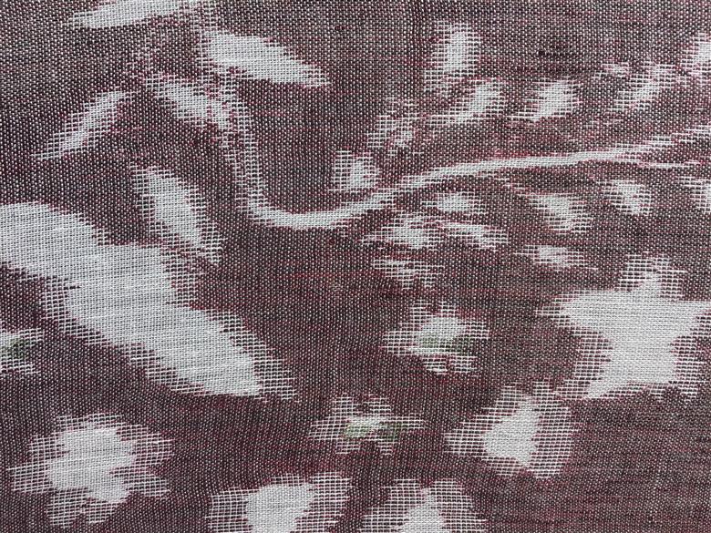 【日傘】ほぐし織 麻100％ 夏草 エンジ