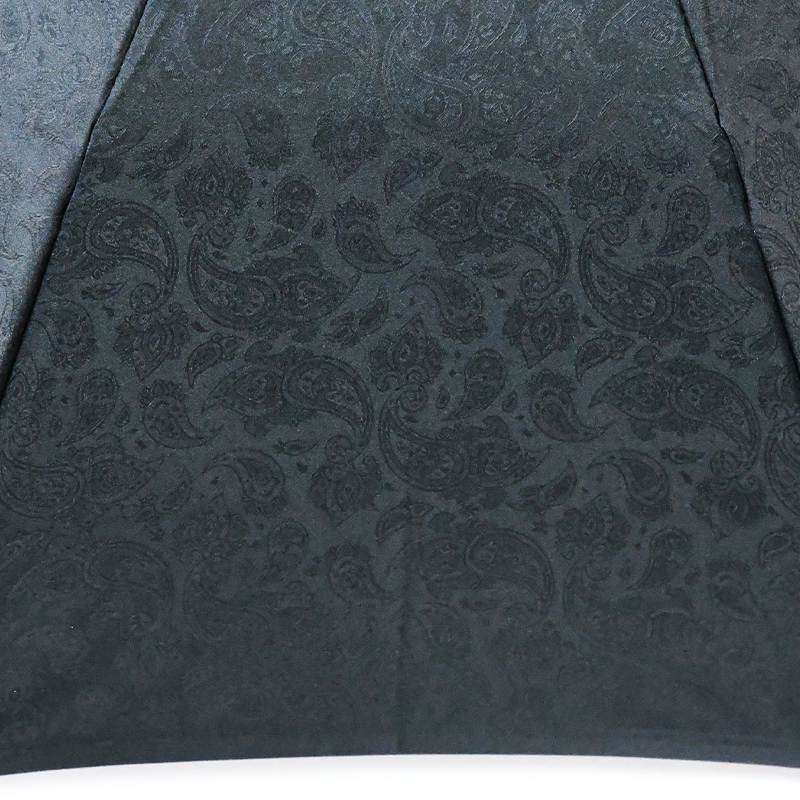 【晴雨兼用折畳み傘】 ペイズリー柄 (ブラック)