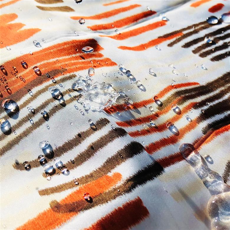 【2way レインバッグ】傘生地で作ったエコバッグ(カラビナ付)　みの(ブラウン)