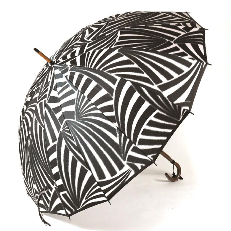 てまり（黒）　雨傘　ほぐし織　16本骨