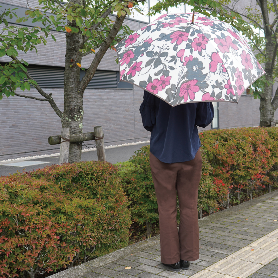 雨長傘　テッセン（赤）