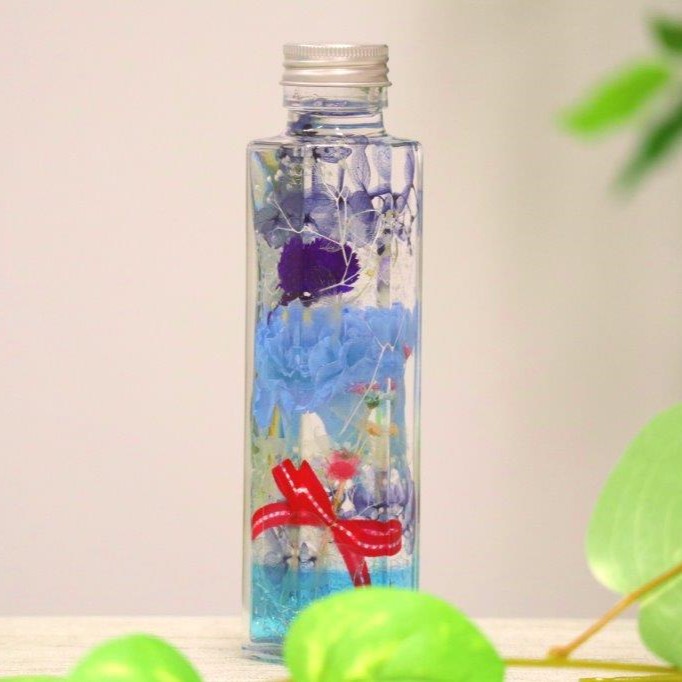 ハーバリウム カーネーション（青）