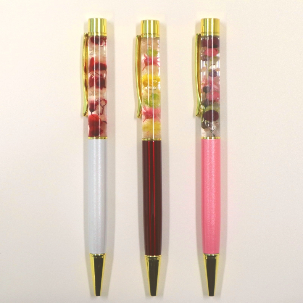 ハーバリウム　ボールペン（白）