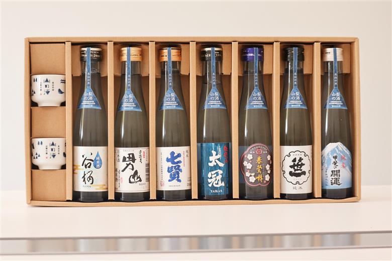 名山の水　山の酒　山梨の酒 　純米酒飲み比べ7本セット（180ml×7本）