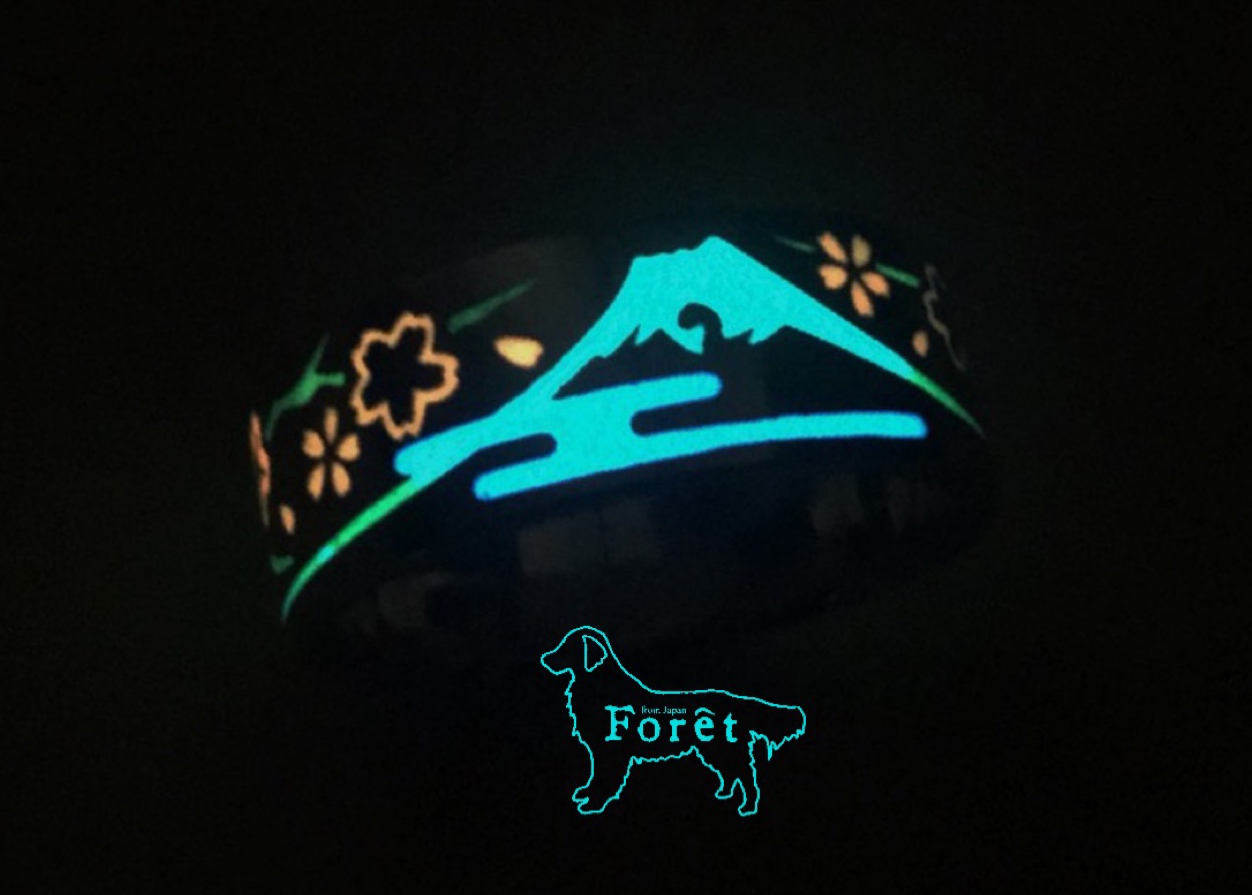 【ハンドメイドアクセサリー】和柄リング(富士)蓄光バージョン