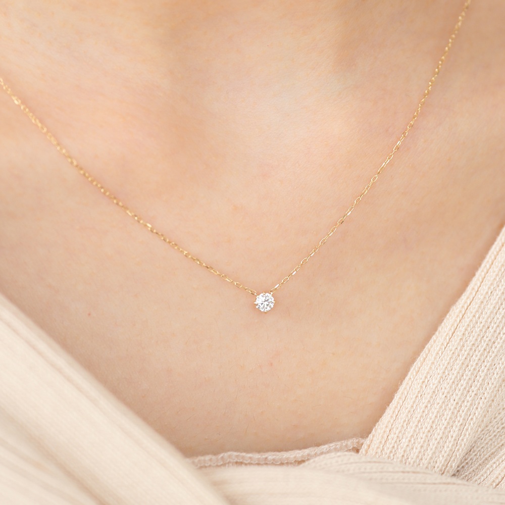 K10YG　ダイヤモンドネックレス　S-3452