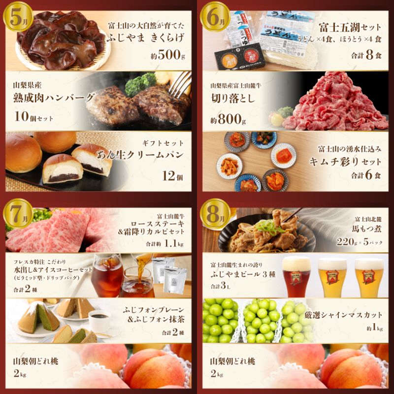 【厳選特産品が毎月届く】 富士吉田プレミアム定期便（松）