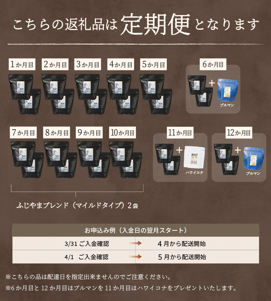 メール便発送「ふじやまブレンド　2個セット」　富士山の湧き水で磨いた スペシャルティコーヒー定期便（ドリップ20パック）12ヶ月