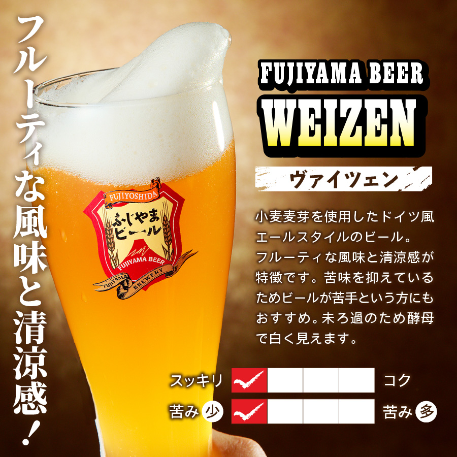 富士山麓生まれの誇り 「ふじやまビール」　【計6本】 1L× 3種類 ×2セット
