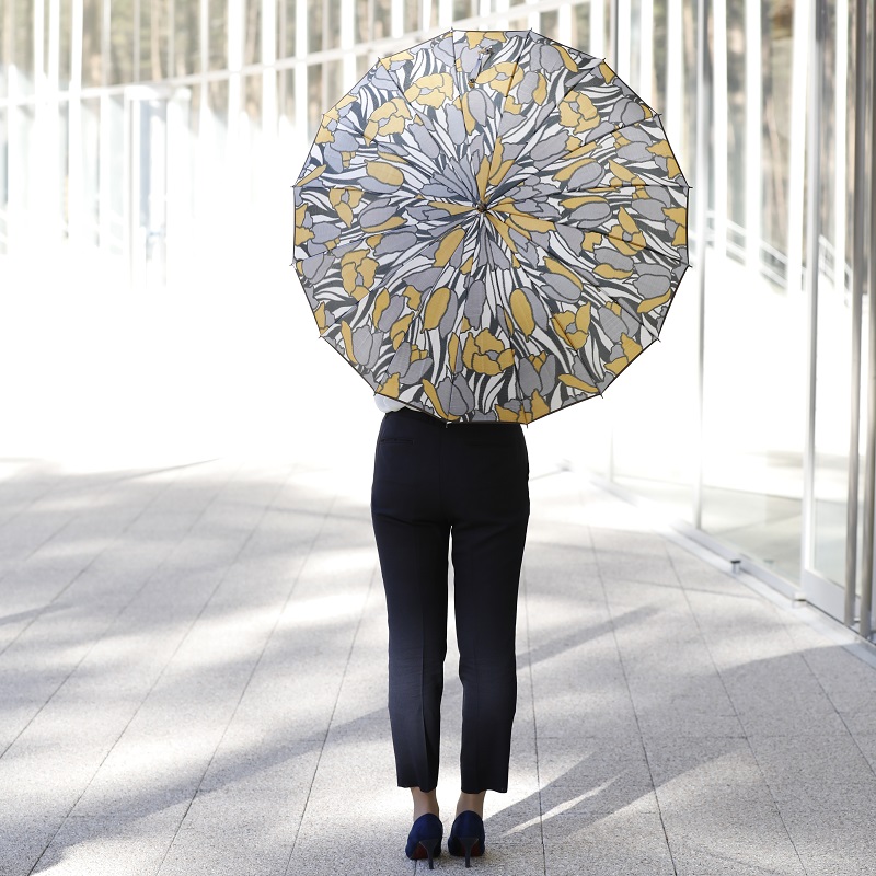 高級雨傘【チューリップ】黄色