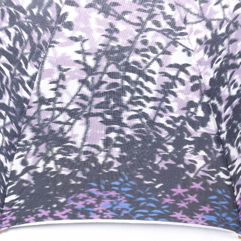 森林（藤紫）折りたたみ日傘　ほぐし織り