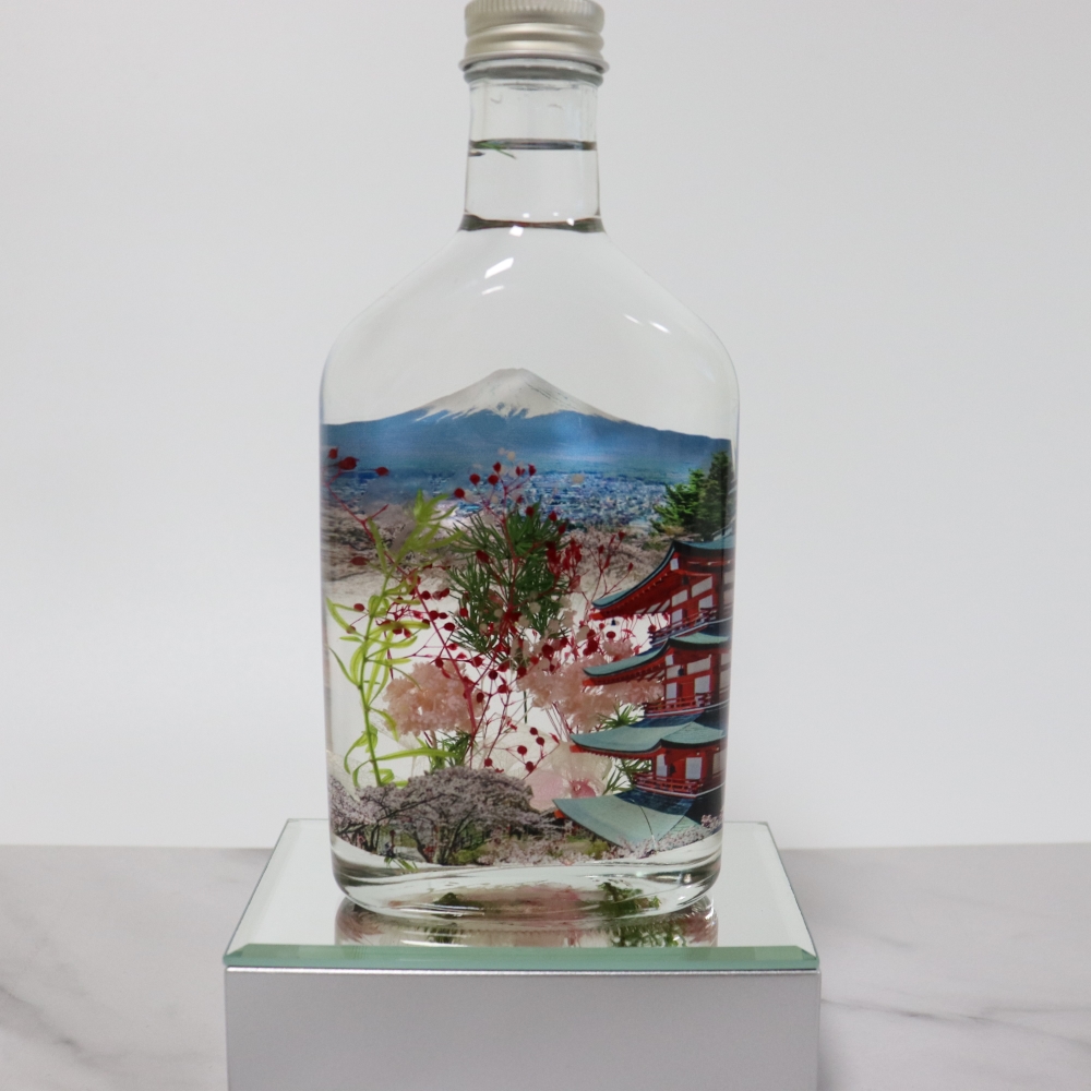 【LEDライト付】ハーバリウム 富士山