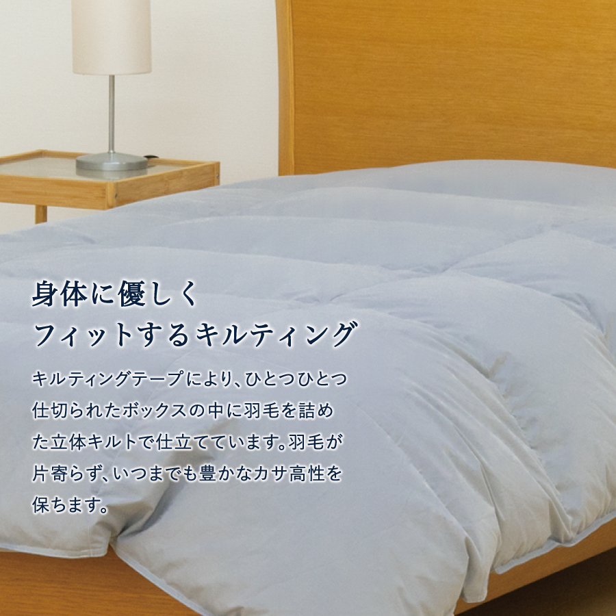 【数量限定】ちょうどいい薄手タイプの羽毛布団 ライトグレー シングル 羽毛量0.5㎏ 掛け布団 【 新生活 春 肌掛け 】 薄手（羽毛量 0.5㎏）