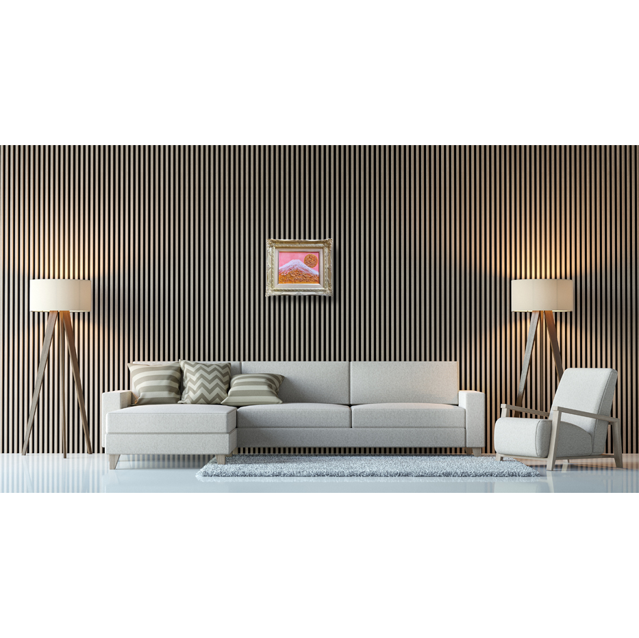 富士山溶岩パワーアート「桜天空白富士」