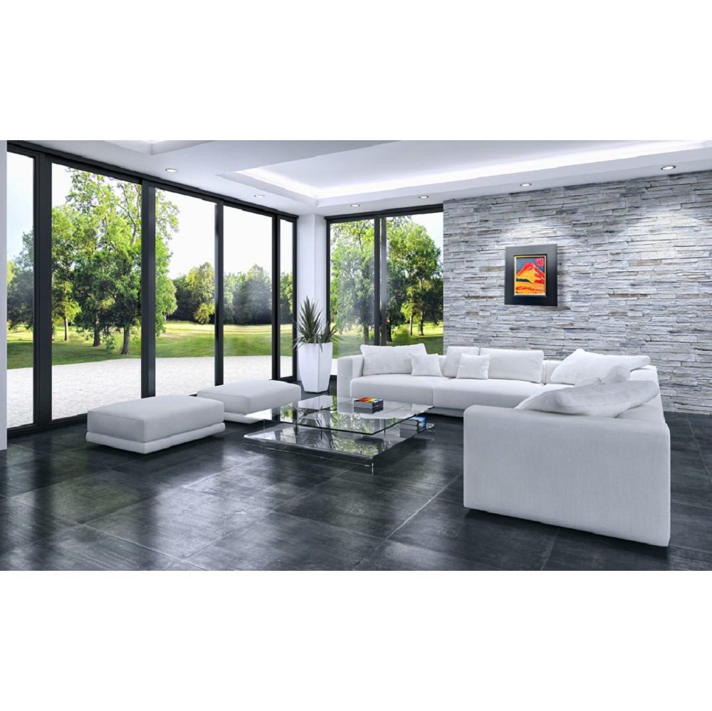 富士山溶岩パワーアート「黄金色赤富士」