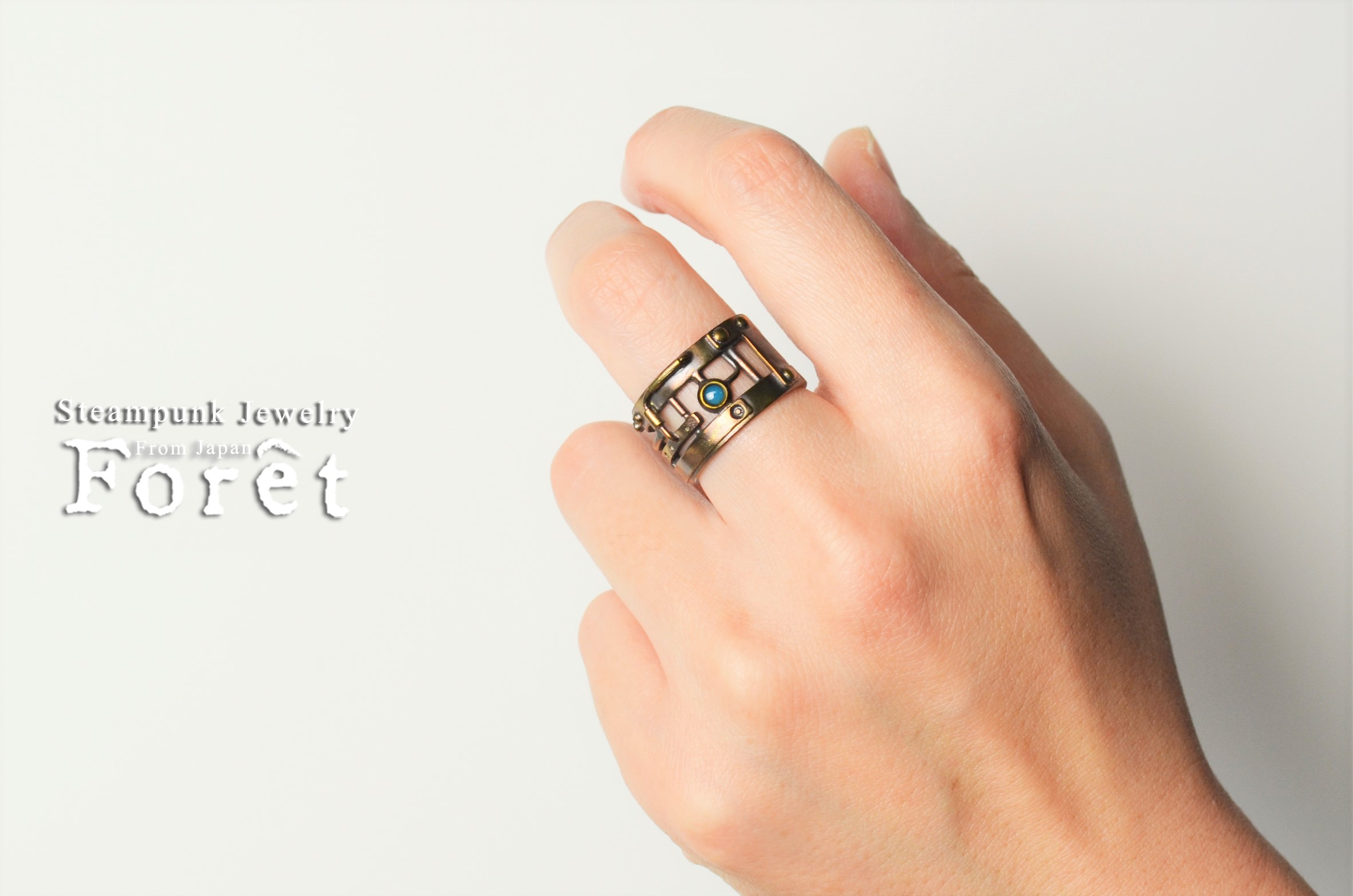 Steampunk スチームパンク パイピング リング 真鍮