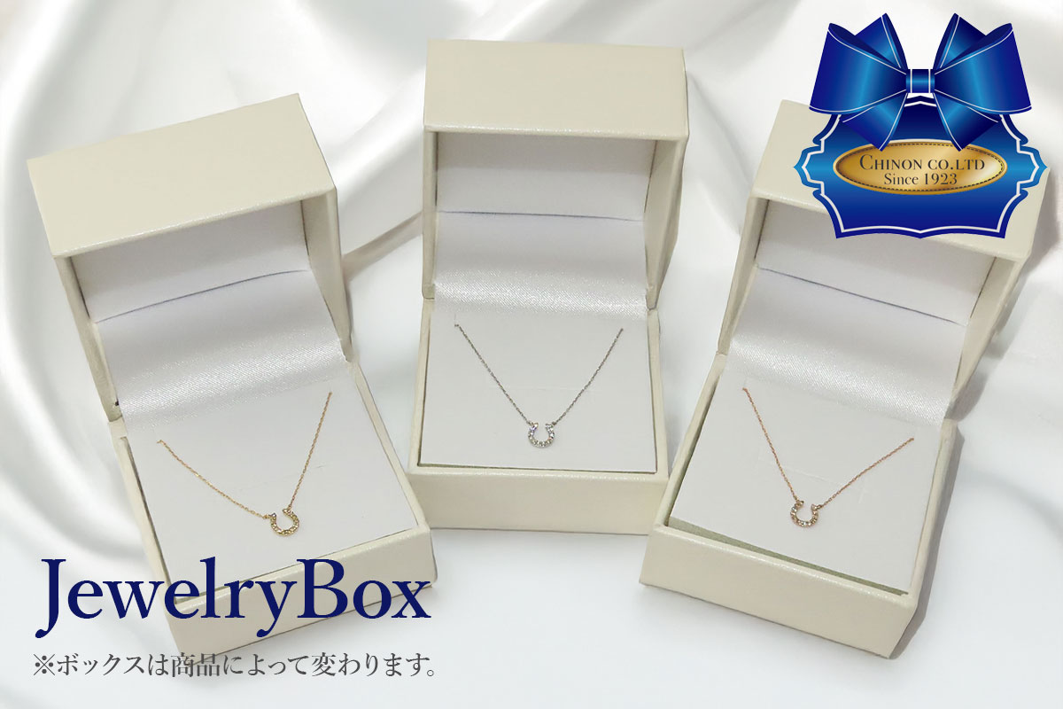 K18ピンクゴールド　馬蹄ダイヤモンドペンダント　MJ-1133