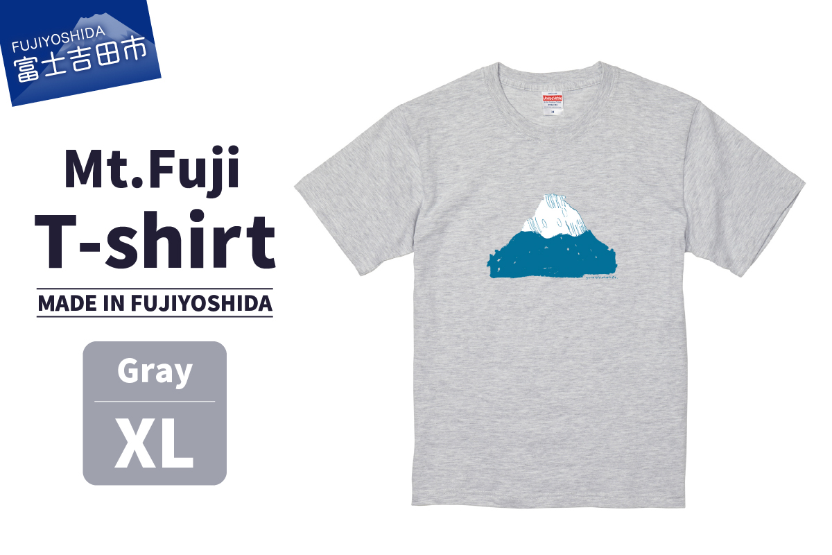 Mt.Fuji T-shirt《MADE IN FUJIYOSHIDA》Gray XLサイズ 【Tシャツ グレー】 Gray（グレー） XLサイズ