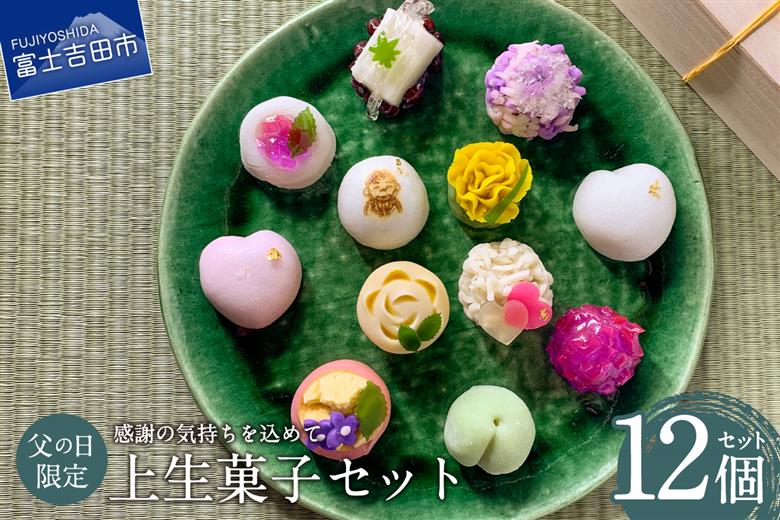 【先行予約】父の日 ギフト 上生菓子 12個セット 贈答用 箱入り【2025年6月11日発送予定】富士夢和菓子
