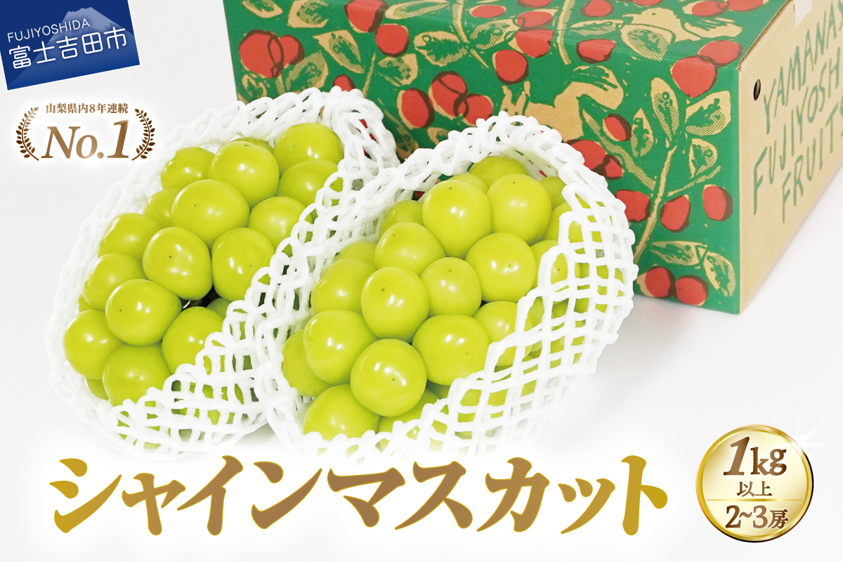 【2026年発送 先行予約】ジューシーで甘さ抜群 厳選シャインマスカット1kg以上