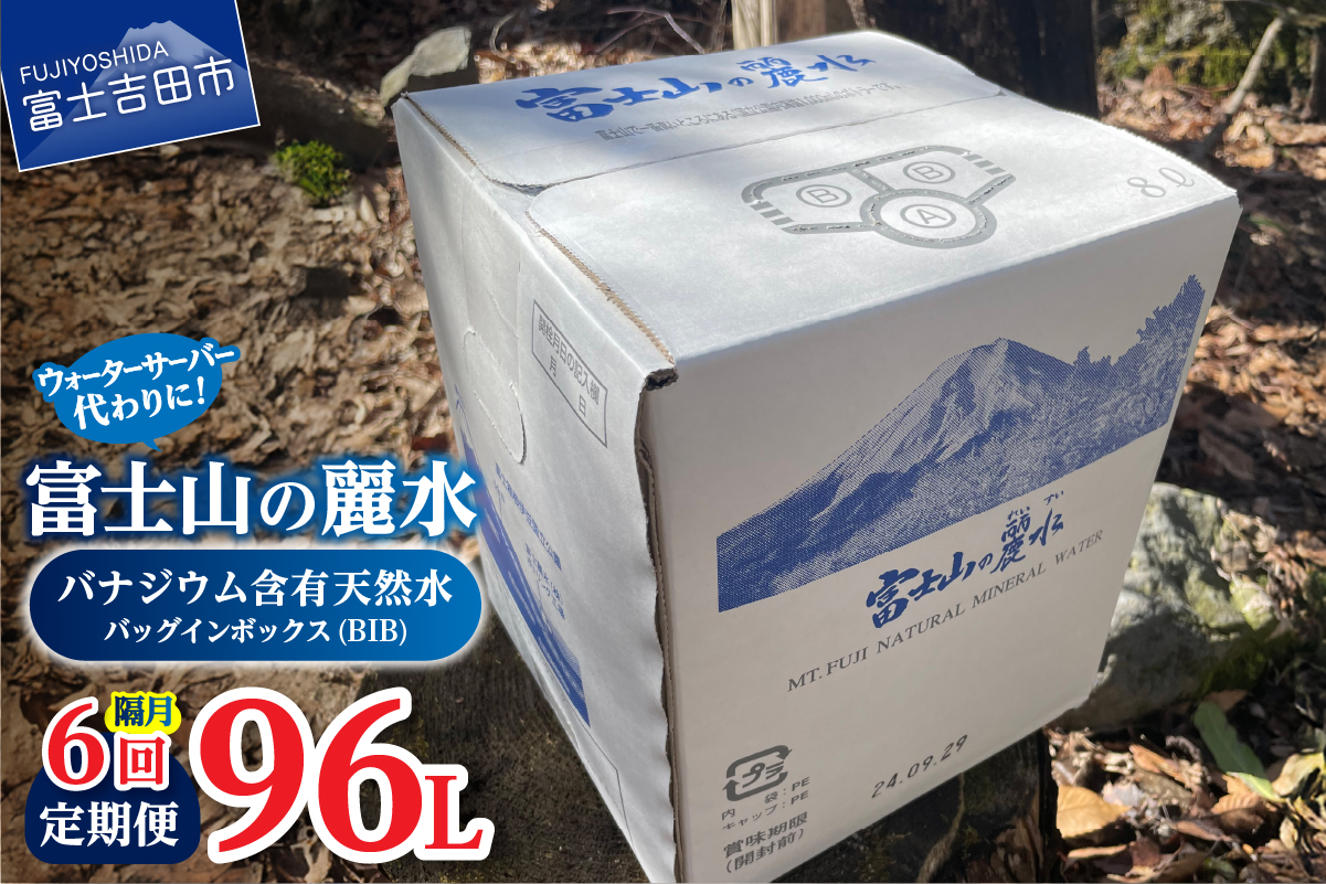 【年6回・隔月お届け】富士山の麗水定期便 ８L×２箱