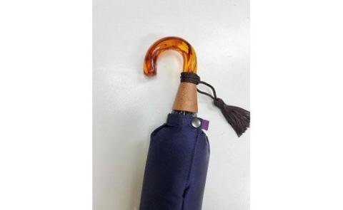 【数量限定】かさね　折りたたみ傘　55cm　8本骨(ネイビー×パープル)　高級傘　プレゼント　ご褒美 ネイビー×パープル