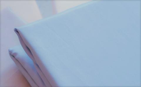 綿サテン　フィットシーツ　＜ダブルサイズ＞　【ブルー】 ブルー ダブル