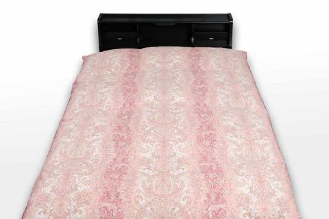 国産【羽毛掛け布団】ダウン95％　シングル【リユース羽毛】ピンク