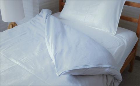 一重ガーゼやさしい和晒掛けふとんカバー　セミダブルサイズ　ブルー ブルー