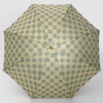 【槙田商店】晴雨兼用長傘　ノルディック　ドットコラージュ　グリーン