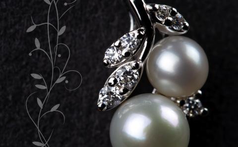 淡水パール&0.08ct ダイヤモンドネックレス（RP-MN-0187）