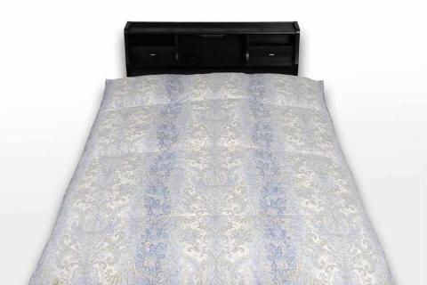 国産【羽毛掛け布団】ダウン95％　シングル【リユース羽毛】ブルー