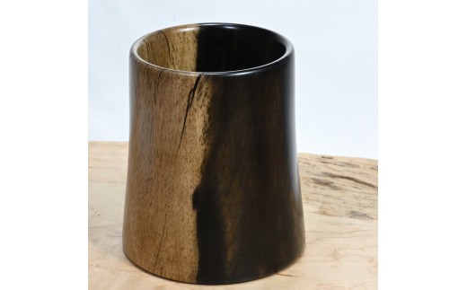 木製黒柿ペン立てビックAC028