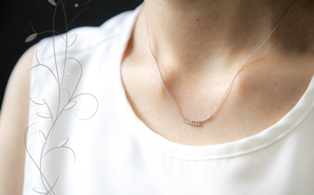 pt900ダイヤモンドネックレス 0.08ct（RP-MN-784）